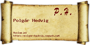 Polgár Hedvig névjegykártya